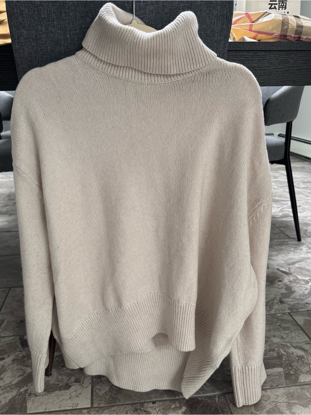 H&M Cream Turtleneck Sweater